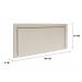 Cabeceira Queen Reta Luxo 160x60 Suede Off White - Tachas Fumê