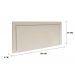 Cabeceira Queen Reta Luxo 160x60 Suede Off White - Tachas Prata