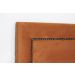 Cabeceira Queen Reta Luxo 160x60 Veludo Terracota - Tachas Fumê