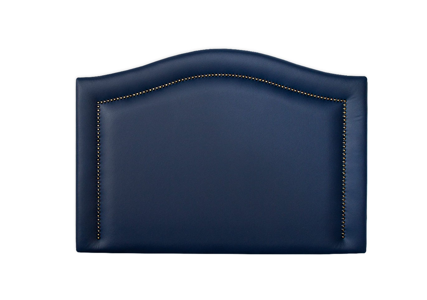Cabeceira Solteiro Curva 90x60cm Courino Azul - Tachas Fumê