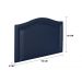 Cabeceira Solteiro Curva 90x60cm Courino Azul - Tachas Fumê