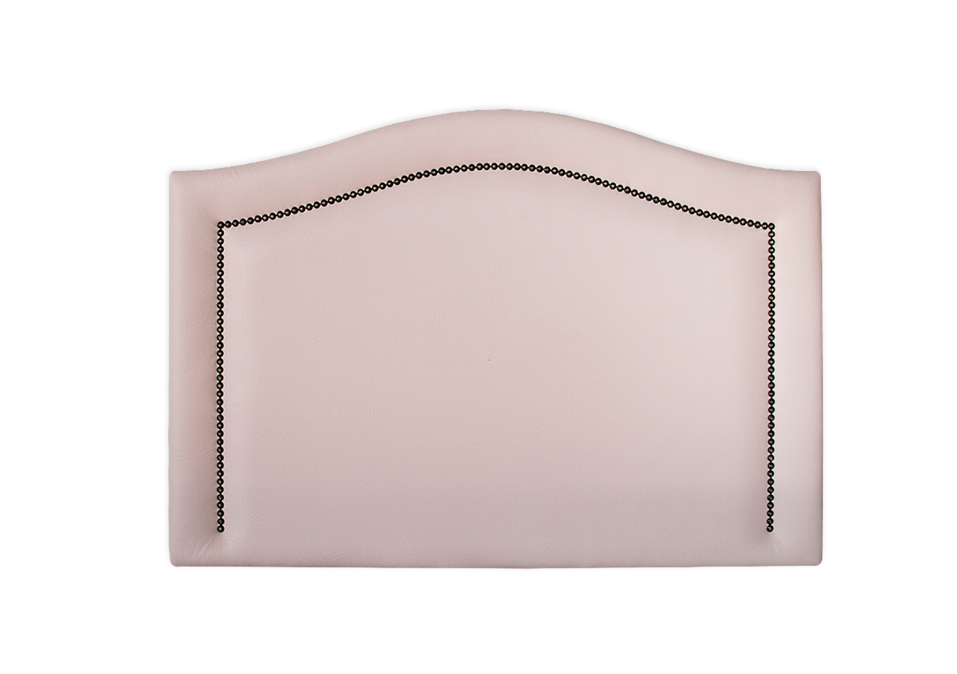Cabeceira Solteiro Curva 90x60cm Courino Rosa - Tachas Fumê