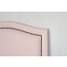 Cabeceira Solteiro Curva 90x60cm Courino Rosa - Tachas Fumê