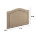 Cabeceira Solteiro Curva 90x60cm Suede Bege - Tachas Fumê