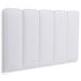 Cabeceira Solteiro Estofada Para Cama Box Kit 5 Placas Adesivas - Modelo Arredondada Courino Branco