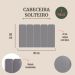 Cabeceira Solteiro Estofada Para Cama Box Kit 5 Placas Adesivas - Modelo Arredondada Courino Cinza