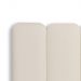 Cabeceira Solteiro Estofada Para Cama Box Kit 5 Placas Adesivas - Modelo Arredondada Courino Off White