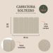 Cabeceira Solteiro Estofada Para Cama Box Kit 5 Placas Adesivas - Modelo Arredondada Linho Cru