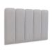 Cabeceira Solteiro Estofada Para Cama Box Kit 5 Placas Adesivas - Modelo Arredondada Linho Gelo