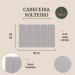 Cabeceira Solteiro Estofada Para Cama Box Kit 5 Placas Adesivas - Modelo Arredondada Linho Gelo