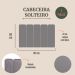 Cabeceira Solteiro Estofada Para Cama Box Kit 5 Placas Adesivas - Modelo Arredondada Suede Cinza
