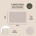 Cabeceira Solteiro Estofada Para Cama Box Kit 5 Placas Adesivas - Modelo Arredondada Suede Off White