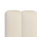 Cabeceira Solteiro Estofada Para Cama Box Kit 5 Placas Adesivas - Modelo Arredondada Suede Off White
