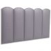 Cabeceira Solteiro Estofada Para Cama Box Kit 5 Placas Adesivas - Modelo Nuvem Courino Cinza