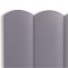 Cabeceira Solteiro Estofada Para Cama Box Kit 5 Placas Adesivas - Modelo Nuvem Courino Cinza