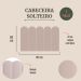 Cabeceira Solteiro Estofada Para Cama Box Kit 5 Placas Adesivas - Modelo Nuvem Courino Off White