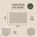 Cabeceira Solteiro Estofada Para Cama Box Kit 5 Placas Adesivas - Modelo Nuvem Linho Cru