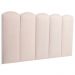 Cabeceira Solteiro Estofada Para Cama Box Kit 5 Placas Adesivas - Modelo Nuvem Suede Off White