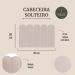 Cabeceira Solteiro Estofada Para Cama Box Kit 5 Placas Adesivas - Modelo Nuvem Suede Off White