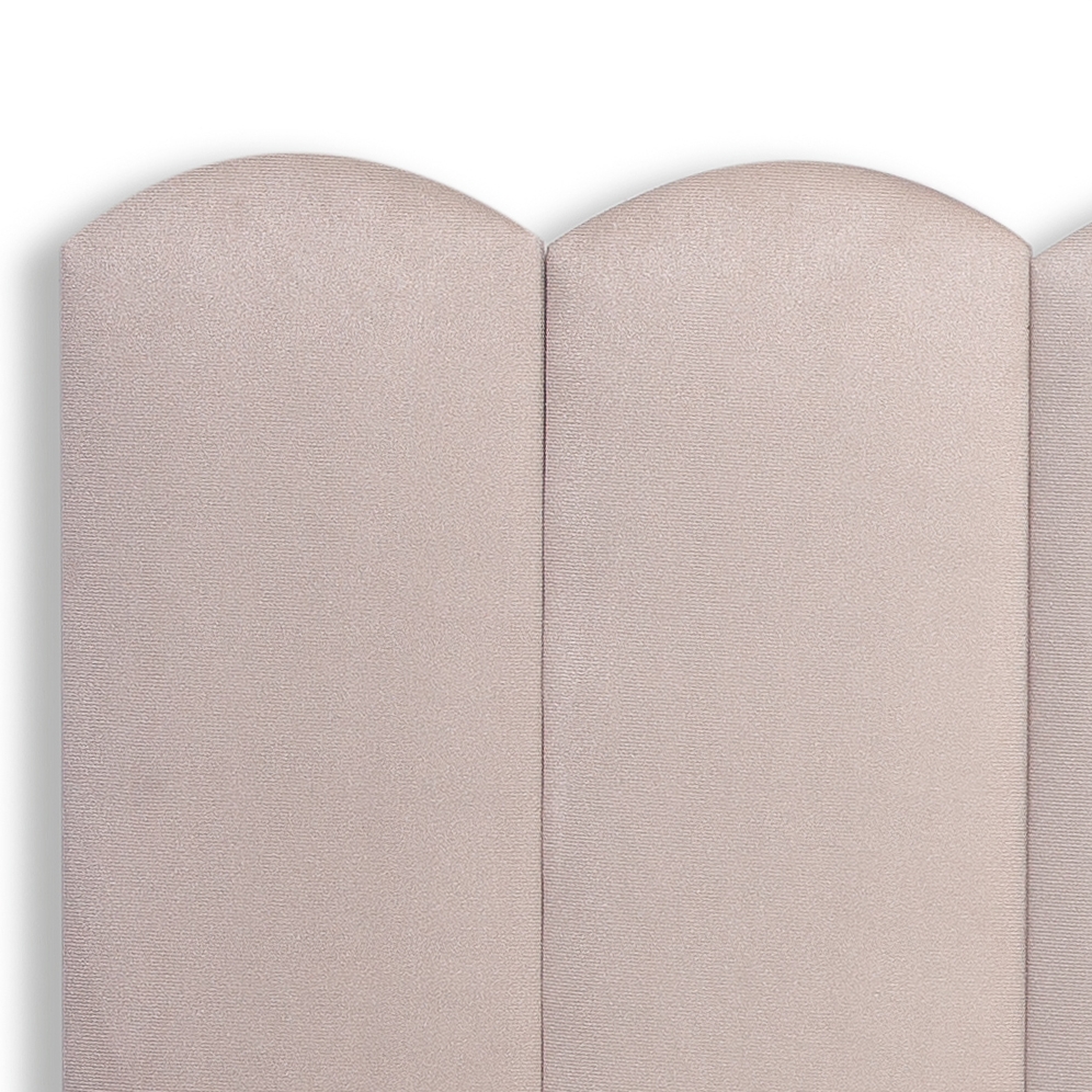Cabeceira Solteiro Estofada Para Cama Box Kit 5 Placas Adesivas - Modelo Nuvem Suede Off White