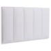 Cabeceira Solteiro Estofada Para Cama Box Kit 5 Placas Adesivas - Modelo Reta Courino Branco