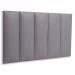 Cabeceira Solteiro Estofada Para Cama Box Kit 5 Placas Adesivas - Modelo Reta Courino Cinza