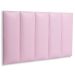 Cabeceira Solteiro Estofada Para Cama Box Kit 5 Placas Adesivas - Modelo Reta Courino Rosa
