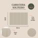 Cabeceira Solteiro Estofada Para Cama Box Kit 5 Placas Adesivas - Modelo Reta Linho Cru