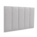 Cabeceira Solteiro Estofada Para Cama Box Kit 5 Placas Adesivas - Modelo Reta Linho Gelo