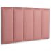 Cabeceira Solteiro Estofada Para Cama Box Kit 5 Placas Adesivas - Modelo Reta Veludo Rosê