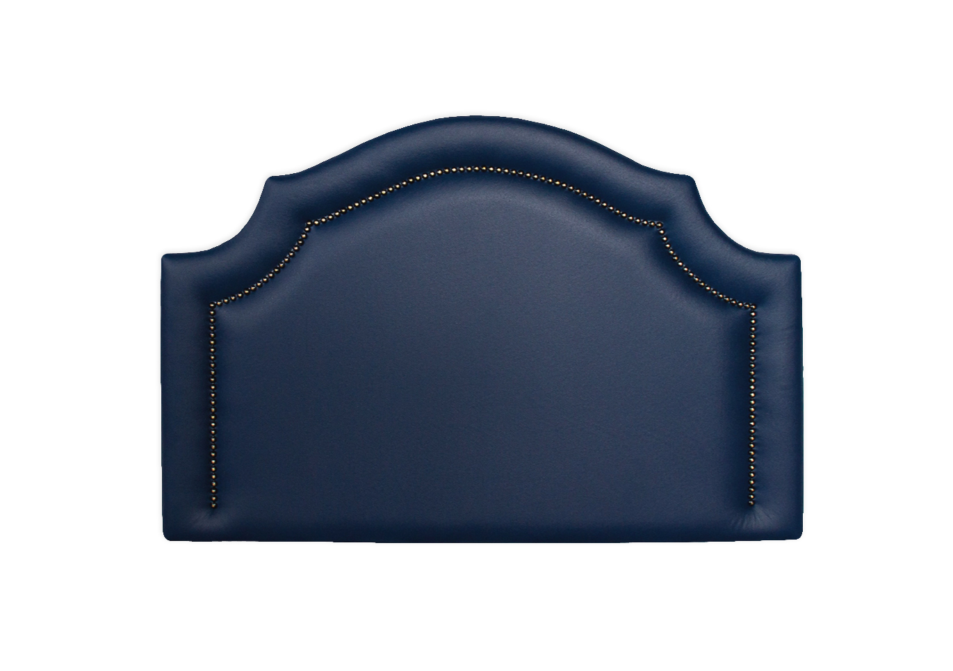 Cabeceira Solteiro Provençal 90x60cm Courino Azul - Tachas Fumê
