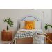 Cabeceira Solteiro Provençal 90x60cm Courino Branco - Tachas Fumê