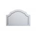 Cabeceira Solteiro Provençal 90x60cm Courino Branco - Tachas Fumê