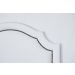 Cabeceira Solteiro Provençal 90x60cm Courino Branco - Tachas Fumê