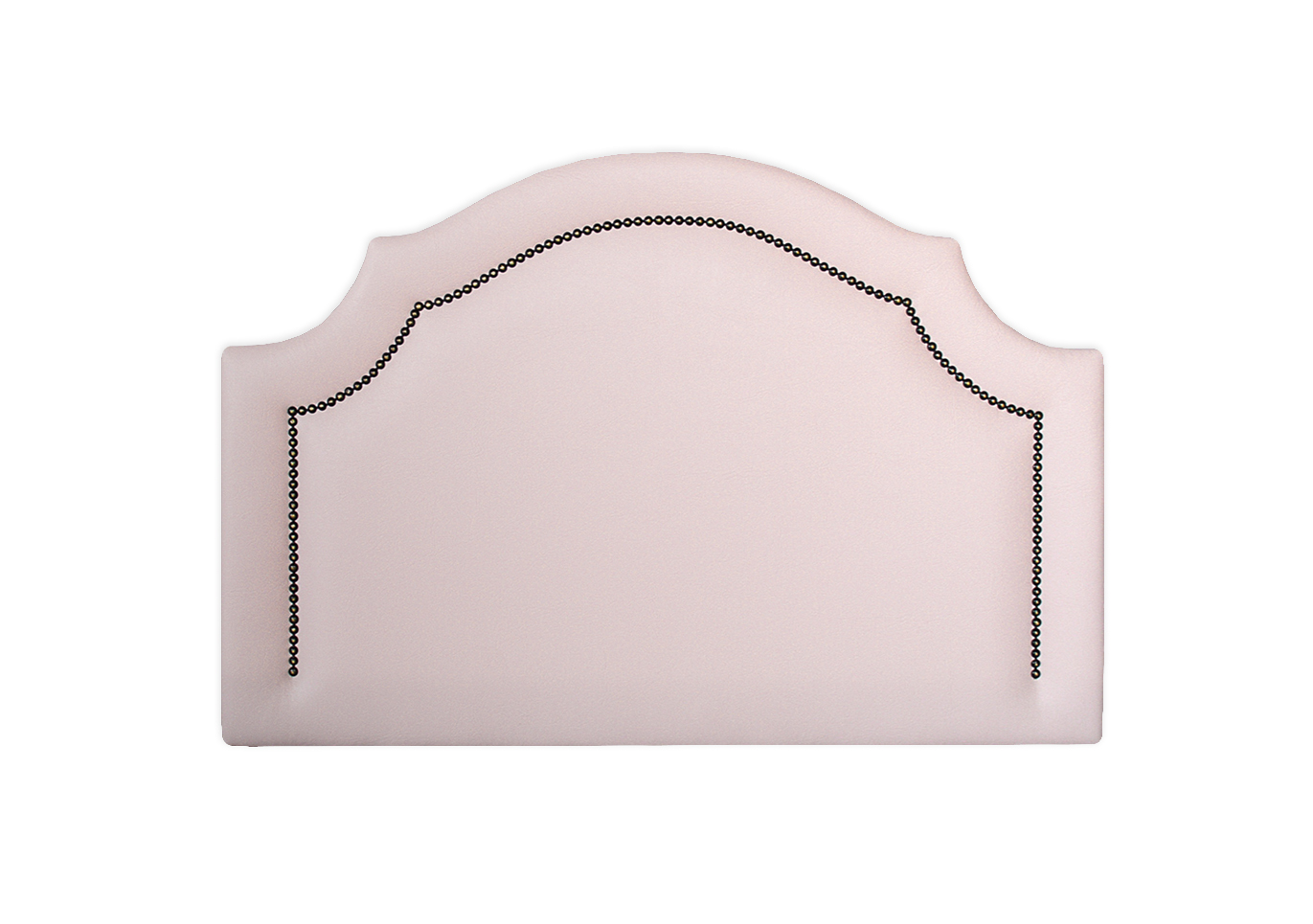 Cabeceira Solteiro Provençal 90x60cm Courino Rosa - Tachas Fumê