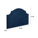 Cabeceira Solteiro Provençal 90x60cm Veludo Azul - Tachas Fumê
