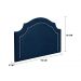 Cabeceira Solteiro Provençal 90x60cm Veludo Azul - Tachas Prata