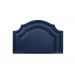 Cabeceira Solteiro Provençal Dupla 90x60 Courino Azul - Tachas Fumê