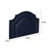 Cabeceira Solteiro Provençal Dupla 90x60 Courino Azul - Tachas Fumê