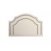 Cabeceira Solteiro Provençal Dupla 90x60 Courino Off White - Tachas Fumê