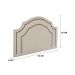 Cabeceira Solteiro Provençal Dupla 90x60 Courino Off White - Tachas Fumê
