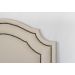 Cabeceira Solteiro Provençal Dupla 90x60 Courino Off White - Tachas Fumê