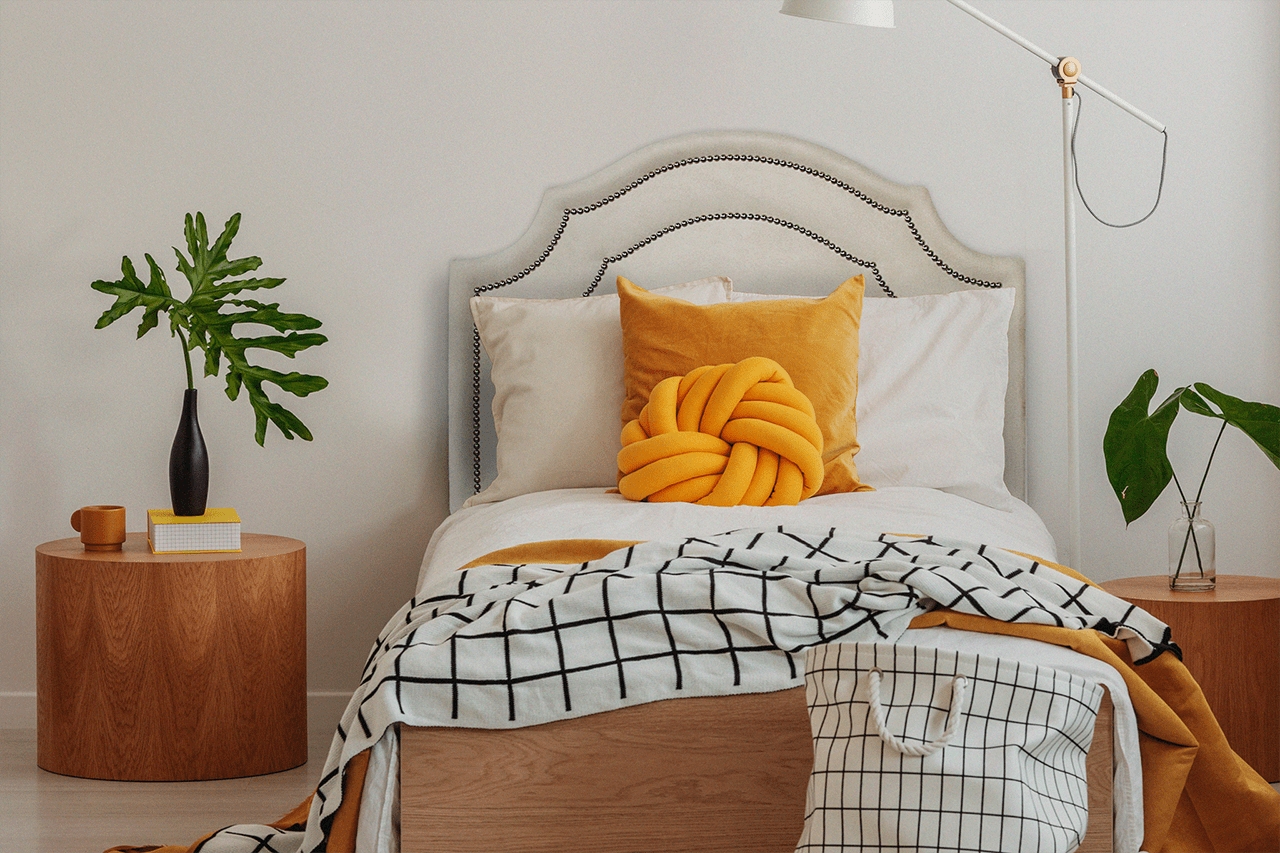 Cabeceira Solteiro Provençal Dupla 90x60 Suede Off White - Tachas Prata