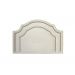 Cabeceira Solteiro Provençal Dupla 90x60 Suede Off White - Tachas Prata