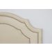 Cabeceira Solteiro Provençal Dupla 90x60 Suede Off White - Tachas Prata