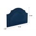 Cabeceira Solteiro Provençal Dupla 90x60 Veludo Azul - Tachas Fumê