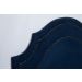 Cabeceira Solteiro Provençal Dupla 90x60 Veludo Azul - Tachas Fumê