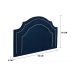 Cabeceira Solteiro Provençal Dupla 90x60 Veludo Azul - Tachas Prata