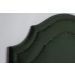 Cabeceira Solteiro Provençal Dupla 90x60 Veludo Verde - Tachas Fumê