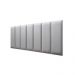 Placas Cabeceira Modulada Reta Adesiva Casal Estofada 140cm x 60cm Kit 7 Placas - Courino Cinza